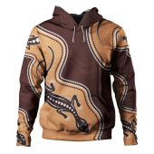 Australia Aboriginal Inspired Hoodie - Aboriginal Art With Lizard Hoodie