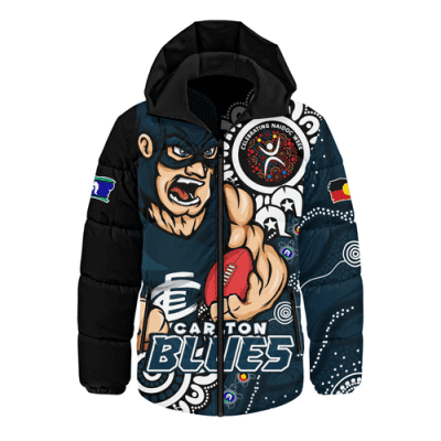 Carlton Hooded Padded Jacket Power Through Generations NAIDOC Edition