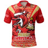 Redcliffe Dolphins Polo Shirt Merry Christmas Festive Spirit Edition