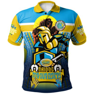 Gold Coast Titans Naidoc Polo Shirt - Custom Titans Naidoc Week For Our Elders Aboriginal Inspired Polo Shirt