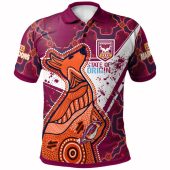 Cane Toads Team Polo Shirt - Custom Cane Toads Maroons Kangaroo Dot Art Painting Splash Polo Shirt