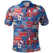 Newcastle Knights Sport Polo Shirt - Team Of Us Die Hard Fan Supporters Comic Style