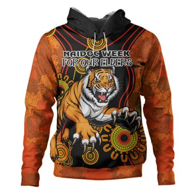 South Sydney Rabbitohs Hoodie - Custom Souths Naidoc For Our Elders Watercolour Dot Painting Hoodie