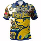 Parramatta Eels Custom Polo Shirt - Parramatta Eels For Life With Naidoc Week Style Polo Shirt