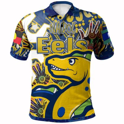 Parramatta Eels Custom Polo Shirt - Parramatta Eels For Life With Naidoc Week Style Polo Shirt