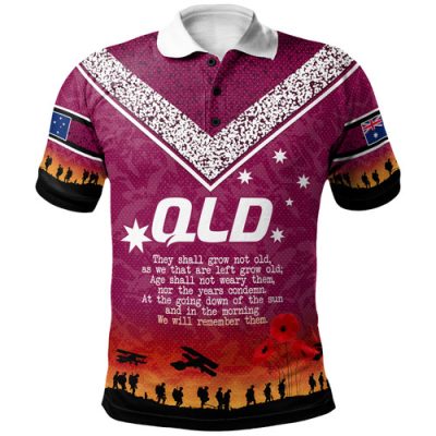 Queensland Polo Shirt - Custom Anzac Day Polo Shirt