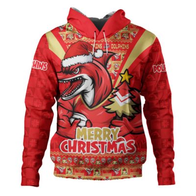 Redcliffe Dolphins Hoodie Merry Christmas Festive Spirit Edition