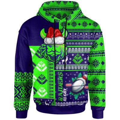 Canberra Raiders Hoodie - Custom Christmas Snowflakes New Zealand Warriors Mascot Hoodie