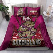 Cane Toads Bedding Set - Cane Toads Mascot With Aboriginal Inspired Art Bedding Set