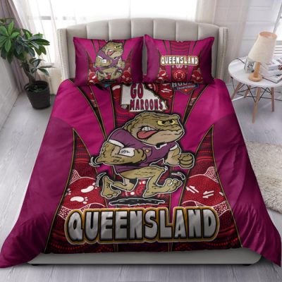 Cane Toads Bedding Set - Cane Toads Mascot With Aboriginal Inspired Art Bedding Set