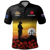 ( Custom ) Australia Polo Shirt Island Spirit TSI Drum And Warrior Sunrise Design