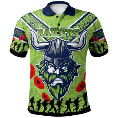 Canberra Raiders Polo Shirt - Anzac Warriors Gradient Style Polo Shirt