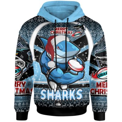 Cronulla-Sutherland Sharks Christmas Hoodie - Custom Christmas Super Cronulla-Sutherland Sharks Hoodie