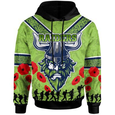 Canberra Raiders Hoodie - Custom Anzac Day Canberra Raiders Hoodie