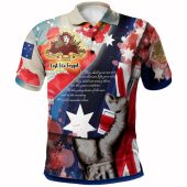 Australia Anzac Day Custom Patronage Polo Shirt - Anzac Spirit Bloods In My Veins