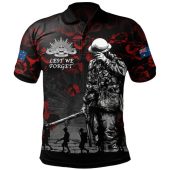 Australia Polo Shirt Anzac Day Poppy Pride Honoring The Fallen