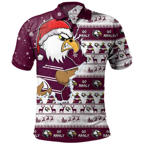 Manly Warringah Sea Eagles Polo Shirt Merry Ugly Christmas Our Beloved Team Scratch Style Manly Warringah Sea Eagles Polo Shirt Merry Ugly Christmas Our Beloved Team Scratch Style