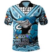 Cronulla-Sutherland Sharks Polo Shirt Aboriginal Inspired Naidoc Week Custom For Die Hard Fan Supporters