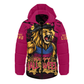 Brisbane Lions Hooded Padded Jacket Full Moon Fever Halloween Supporter