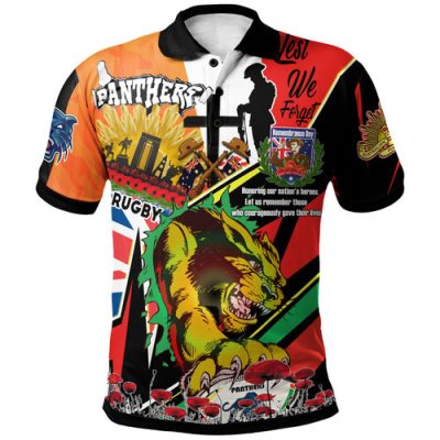 Penrith Panthers Hoodie - Custom Remembrance Penrith Panthers Anzac Quote With Poppy And Rosemary Hoodie