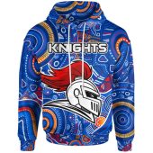 Newcastle Knights Hoodie - Custom Indigenous Newcastle Knights Footprint (Blue)