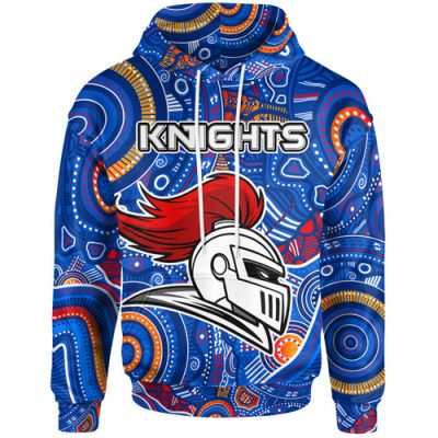 Newcastle Knights Hoodie - Custom Indigenous Newcastle Knights Footprint (Blue)