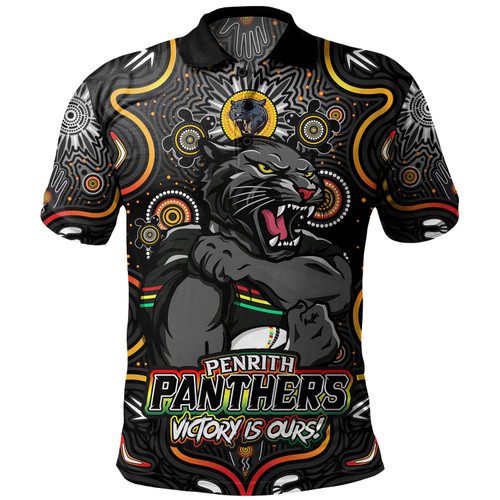 Penrith Panthers Polo Shirt Aboriginal Pattern Inspired Victory Is Ours Penrith Panthers Polo Shirt Aboriginal Pattern Inspired Victory Is Ours