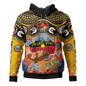 Australia Naidoc Week Custom Hoodie - Naidoc Week Timeline With Aboriginal Inspired Dot Art Painting And Aussie Gecko