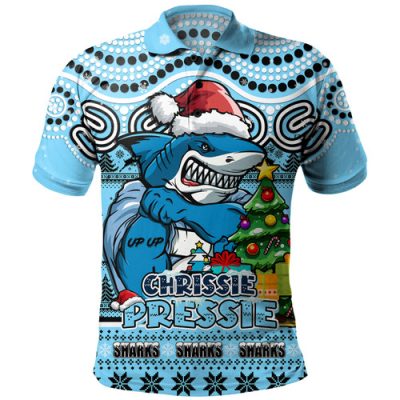 Cronulla-Sutherland Sharks Polo Shirt Aussie Ugly Christmas For Die Hard Fan Supporters