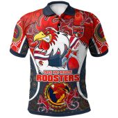 Sydney Roosters Custom Polo Shirt - Go Mighty Easts Pride And Passion Aboriginal Inspired Polo Shirt