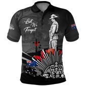 Australia Polo Shirt Anzac Day In Memory Of Brave Servicemen