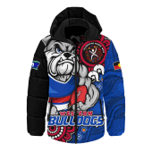 Western Bulldogs Hooded Padded Jacket Power Through Generations NAIDOC Edition