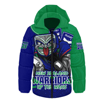 New Zealand Warriors Hooded Padded Jacket Battle For Glory Rugby Finals Edition