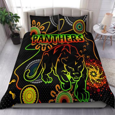 Penrith Panthers Bedding Set - Custom Indigenous Penrith Panthers Bedding Set