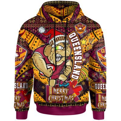 Cane Toads Christmas Hoodie - Custom QLD Go Maroons Cane Toads Aboriginal Inspired With Snowflake Hoodie