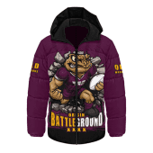 Queensland Maroons Hooded Padded Jacket Dynasty Of Maroons