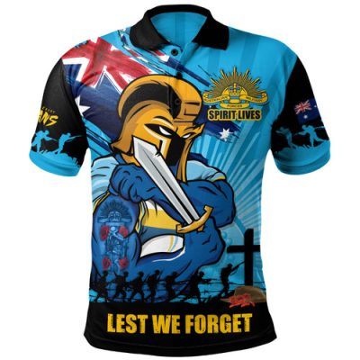 Gold Coast Titans Polo Shirt Fearless ANZAC Defender