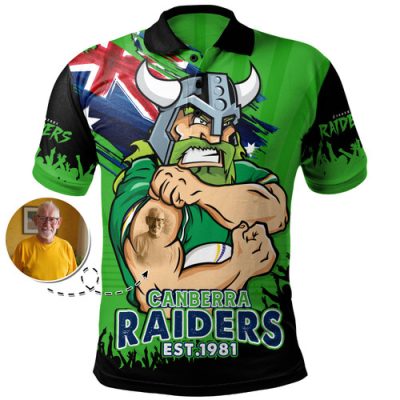 Canberra Raiders Polo Shirt Heart Of A Fighter Tough And Fearless