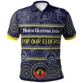 North Queensland Cowboys Naidoc Polo Shirt - Custom Cowboys Naidoc For Our Elders Aboriginal Inspired Polo Shirt