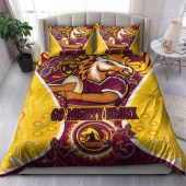 Brisbane Broncos Custom Bedding Set - Indigenous Super Bronxnation Bedding Set