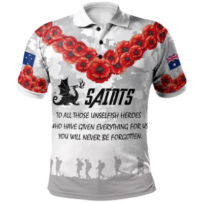 Australia Dragons Anzac Polo Shirt - Custom Anzac St.George Polo Shirt