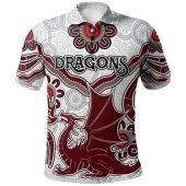 St.George Polo Shirt - Custom Aboriginal Inspired Australia Illawarra and St George Polo Shirt