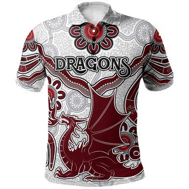 St.George Polo Shirt - Custom Aboriginal Inspired Australia Illawarra and St George Polo Shirt