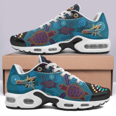 Indigenous All Stars Cushion Shoes - Dreamtime Turtle With Dot Painting Art Cushion Running Shoes Ver1