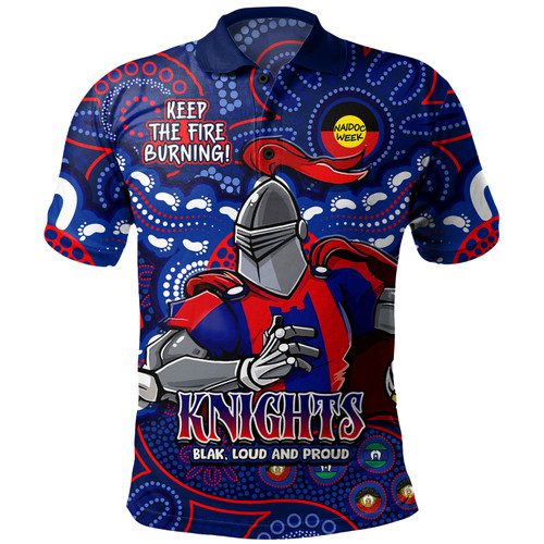 Newcastle Knights Polo Shirt Custom Naidoc Week 2024 Aboriginal Pattern And Torres Strait Islander Inspired Newcastle Knights Polo Shirt Custom Naidoc Week 2024 Aboriginal Pattern And Torres Strait Islander Inspired