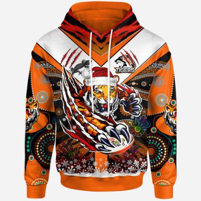 Australia Tigers Christmas Polo Shirt - Custom Merry Tigers Christmas Indigenous Hoodie