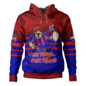 Newcastle Knights Custom Indigenous Hoodie - Stand Up Newcastle Knights Our Town Our Team Hoodie