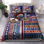 Australia Sydney Christmas Bedding Set - Custom Scratch Sydney Snowflakes Ho Ho Ho Bedding Set