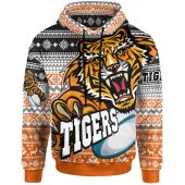 Wests Tigers Hoodie - Custom Wests Tigers Mascot Knitted Christmas Pattern Hoodie