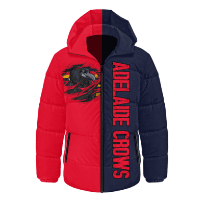 Adelaide Crows Hooded Padded Jacket Warrior's Heart Ignites
